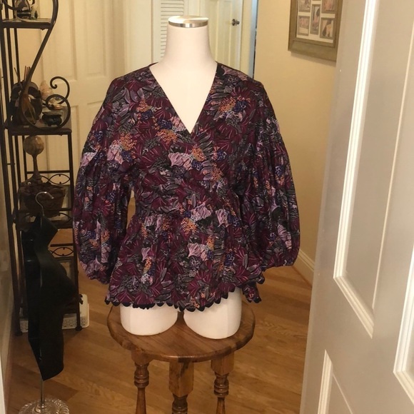 KIKA vargas floral wrap blouse - Picture 2 of 10